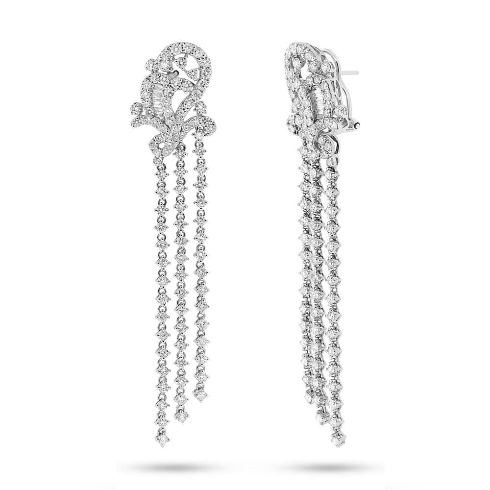 5.79ct 18k White Gold Diamond Earrings