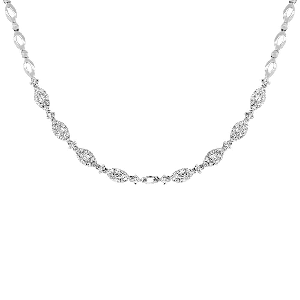 1.56ct 18k White Gold Diamond Necklace