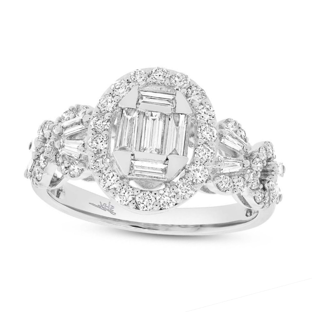 1.55ct 18k White Gold Diamond Baguette Lady's Ring