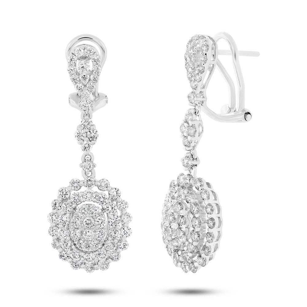 2.70ct 18k White Gold Diamond Earrings