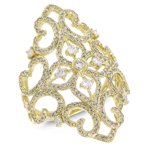 0.95ct 14k Yellow Gold Diamond Lady's Ring