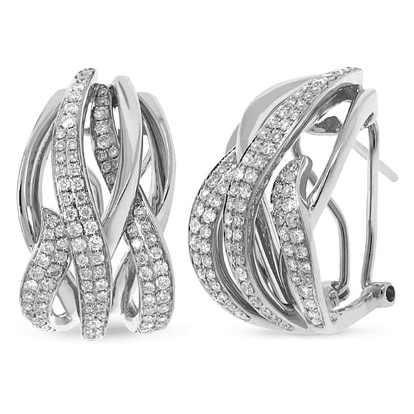1.37ct 14k White Gold Diamond Earrings