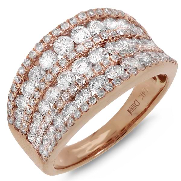 1.99ct 14k Rose Gold Diamond Lady's Ring