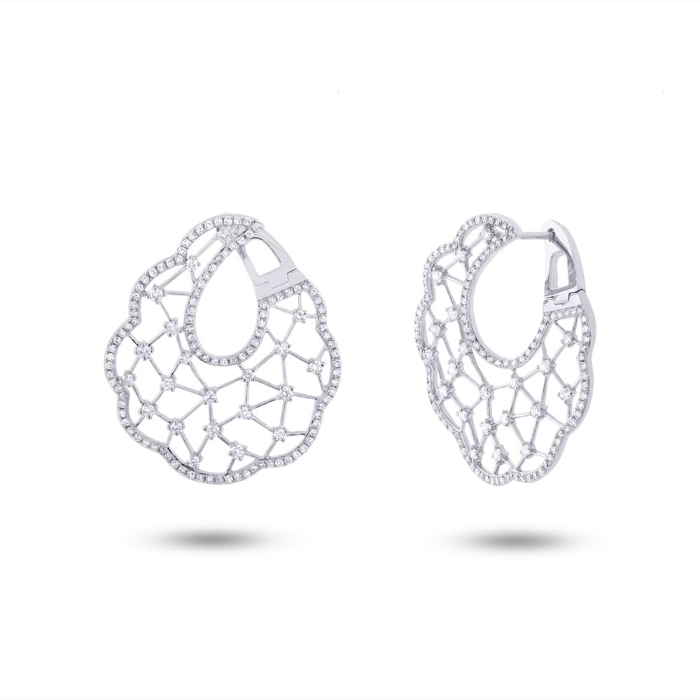 1.84ct 14k White Gold Diamond Earrings