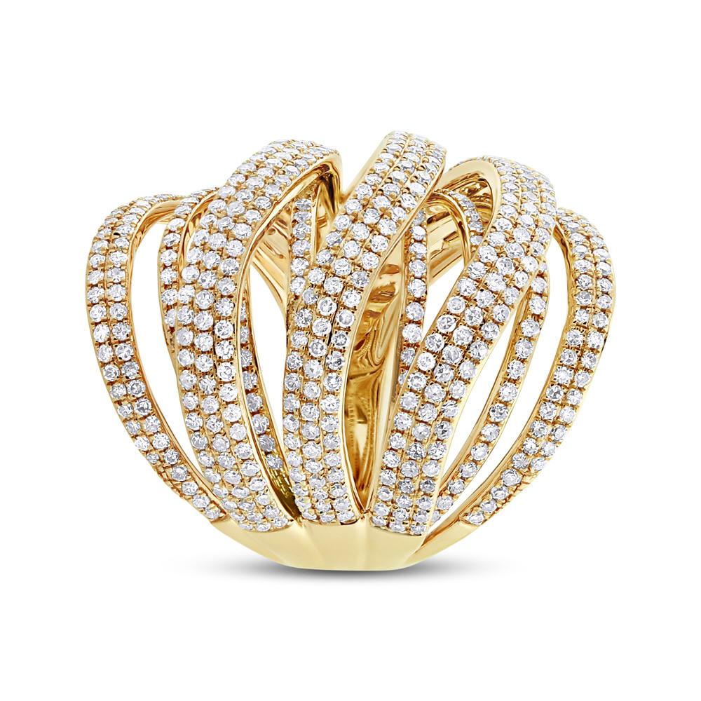 2.50ct 14k Yellow Gold Diamond Lady's Ring