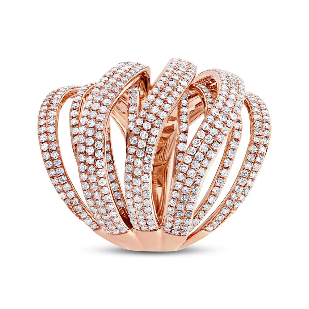 2.50ct 14k Rose Gold Diamond Lady's Ring