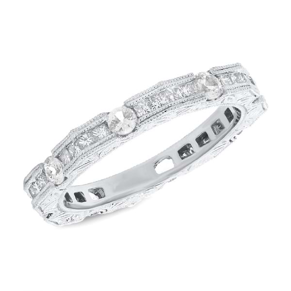 1.10ct 14k White Gold Diamond Lady's Ring