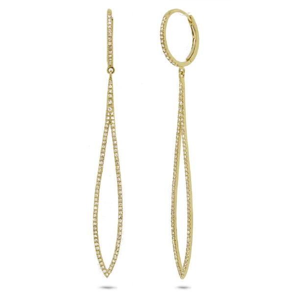 0.55ct 14k Yellow Gold Diamond Earrings
