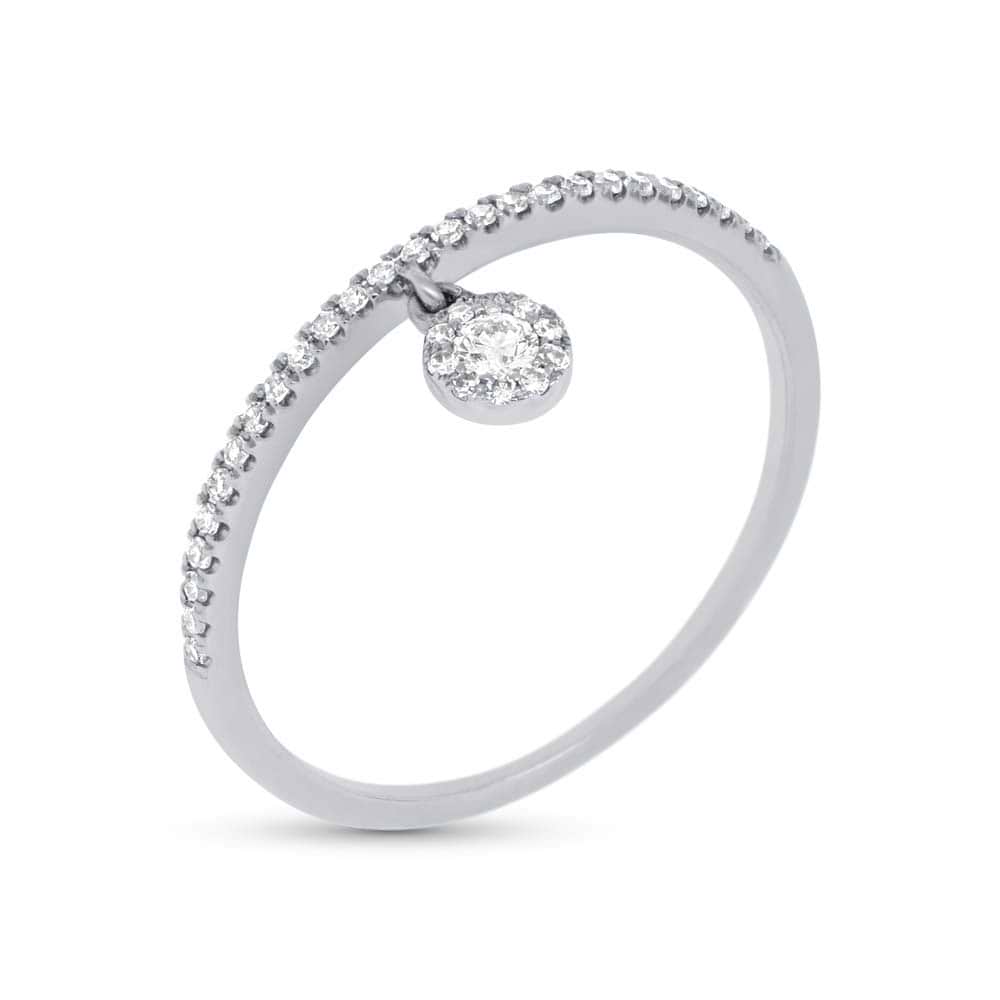 0.16ct 14k White Gold Diamond Lady's Ring Size 3