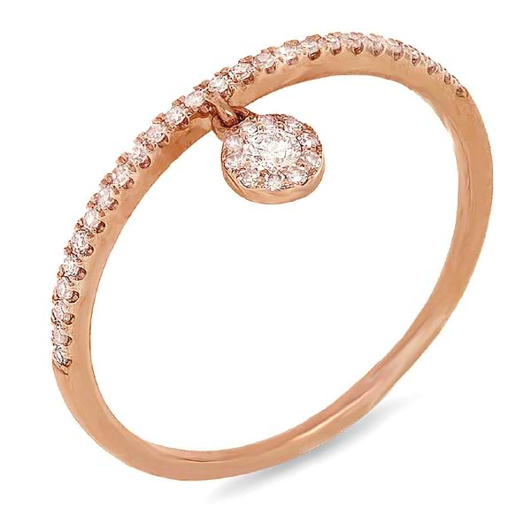 0.16ct 14k Rose Gold Diamond Lady's Ring