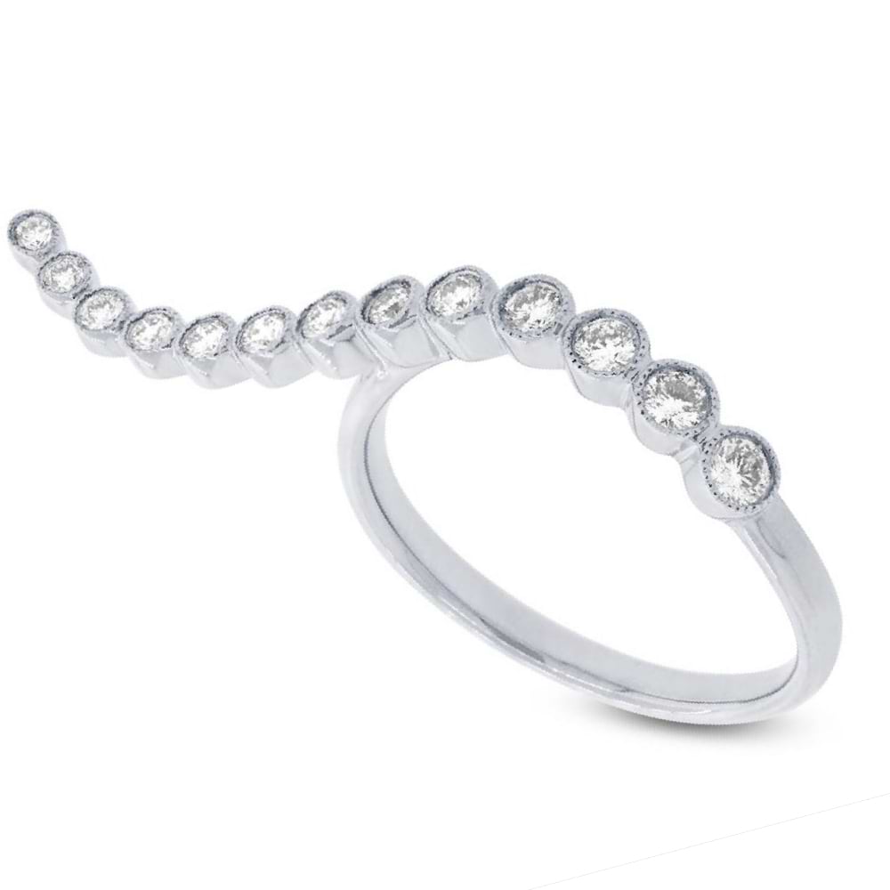0.44ct 14k White Gold Diamond Lady's Ring Size 4.5