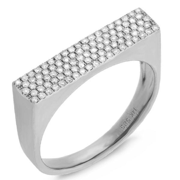 0.30ct 14k White Gold Diamond Pave Lady's Ring