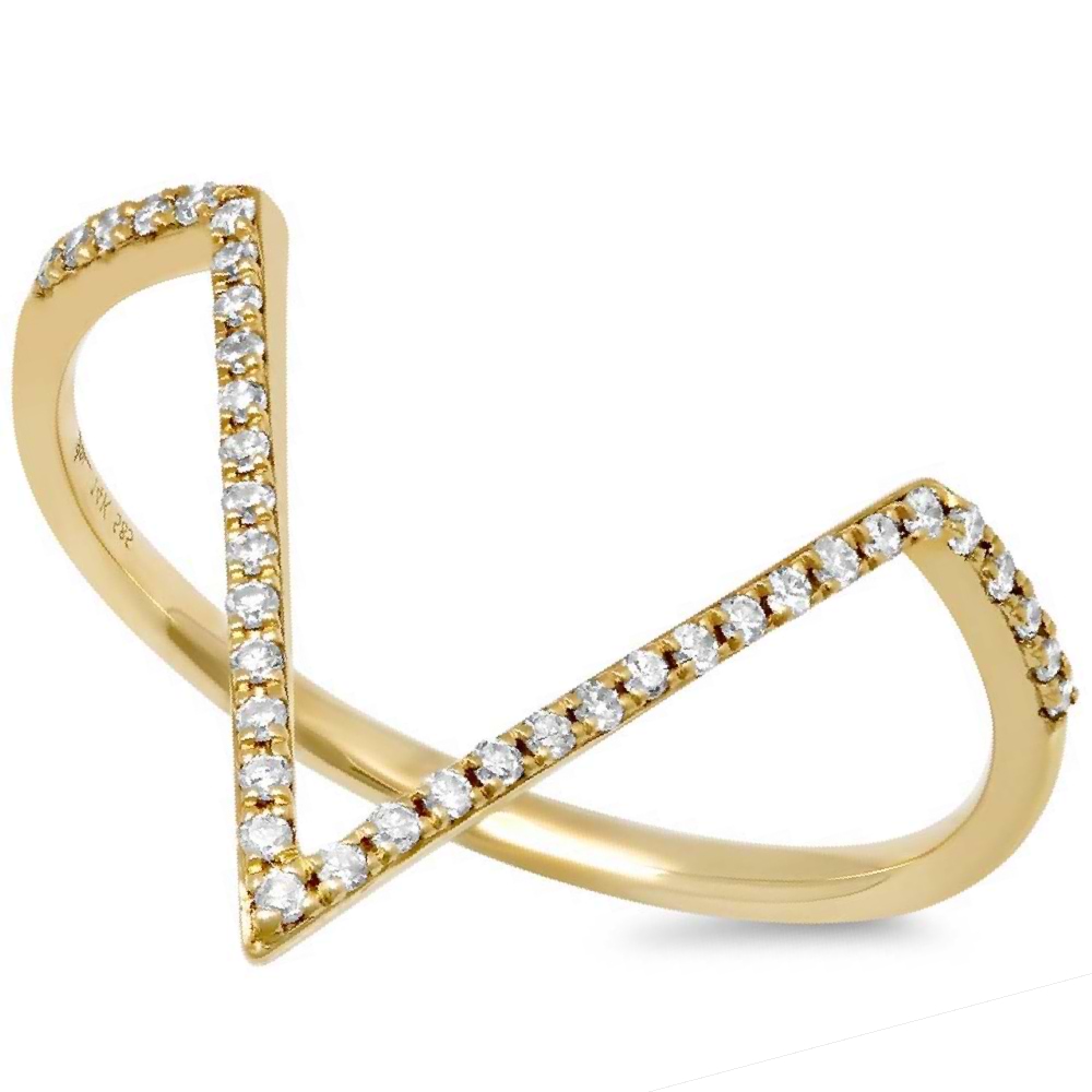 0.11ct 14k Yellow Gold Diamond Lady's Ring Size 5