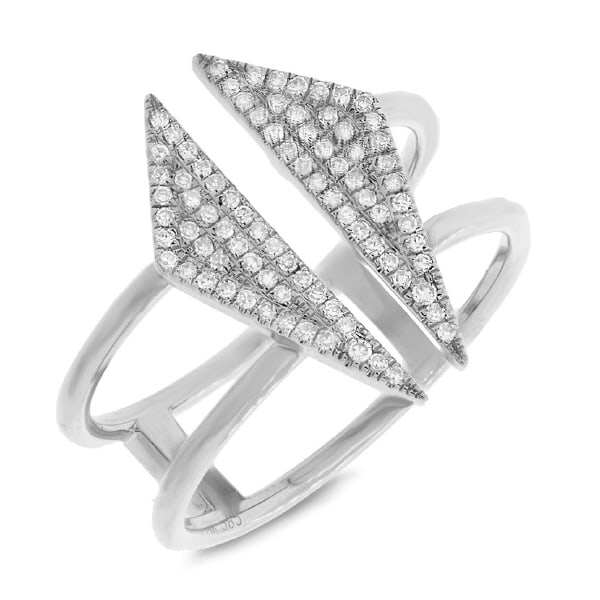 0.21ct 14k White Gold Diamond Pave Lady's Ring