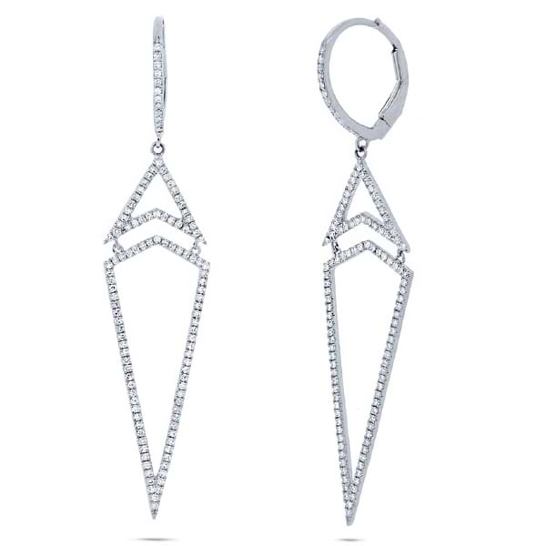 0.60ct 14k White Gold Diamond Earrings