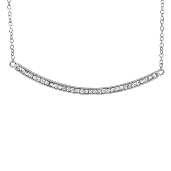 0.13ct 14k White Gold Diamond Necklace