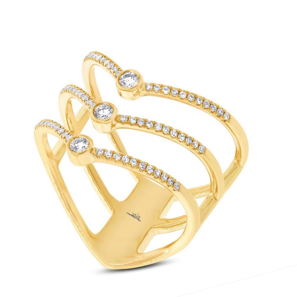 0.30ct 14k Yellow Gold Diamond Lady's Ring Size 6.5