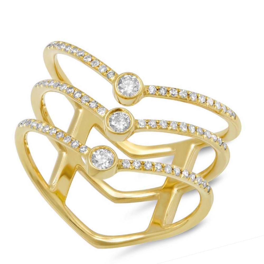 0.30ct 14k Yellow Gold Diamond Lady's Ring Size 8