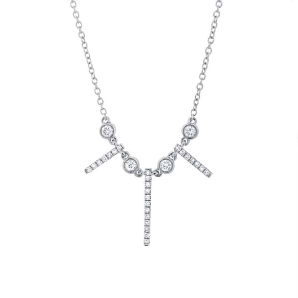 0.22ct 14k White Gold Diamond Necklace