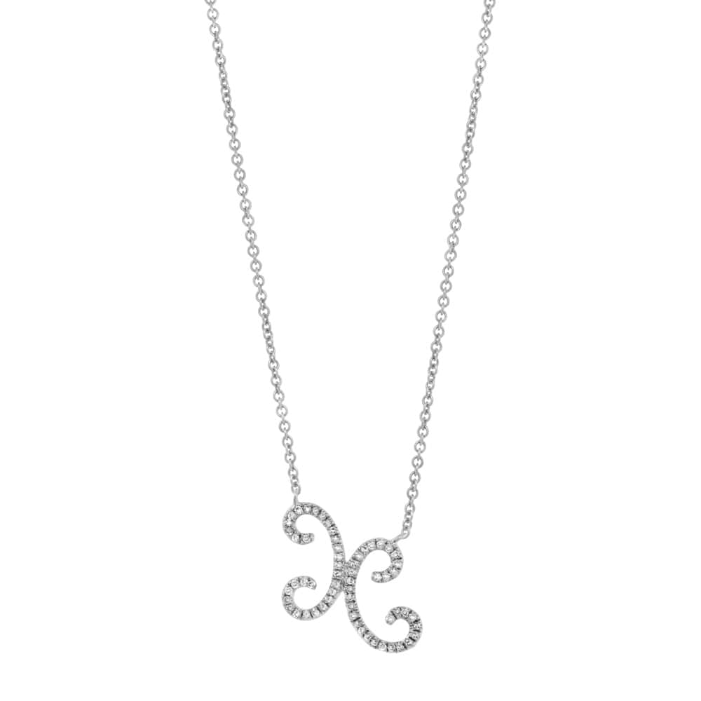 0.17ct 14k White Gold Diamond Necklace