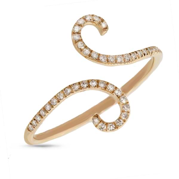 0.13ct 14k Yellow Gold Diamond Lady's Ring Size 7