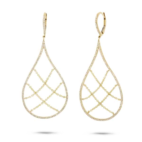 0.74ct 14k Yellow Gold Diamond Earrings