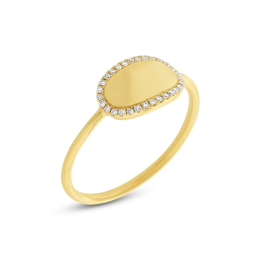 0.08ct 14k Yellow Gold Diamond ID Ring