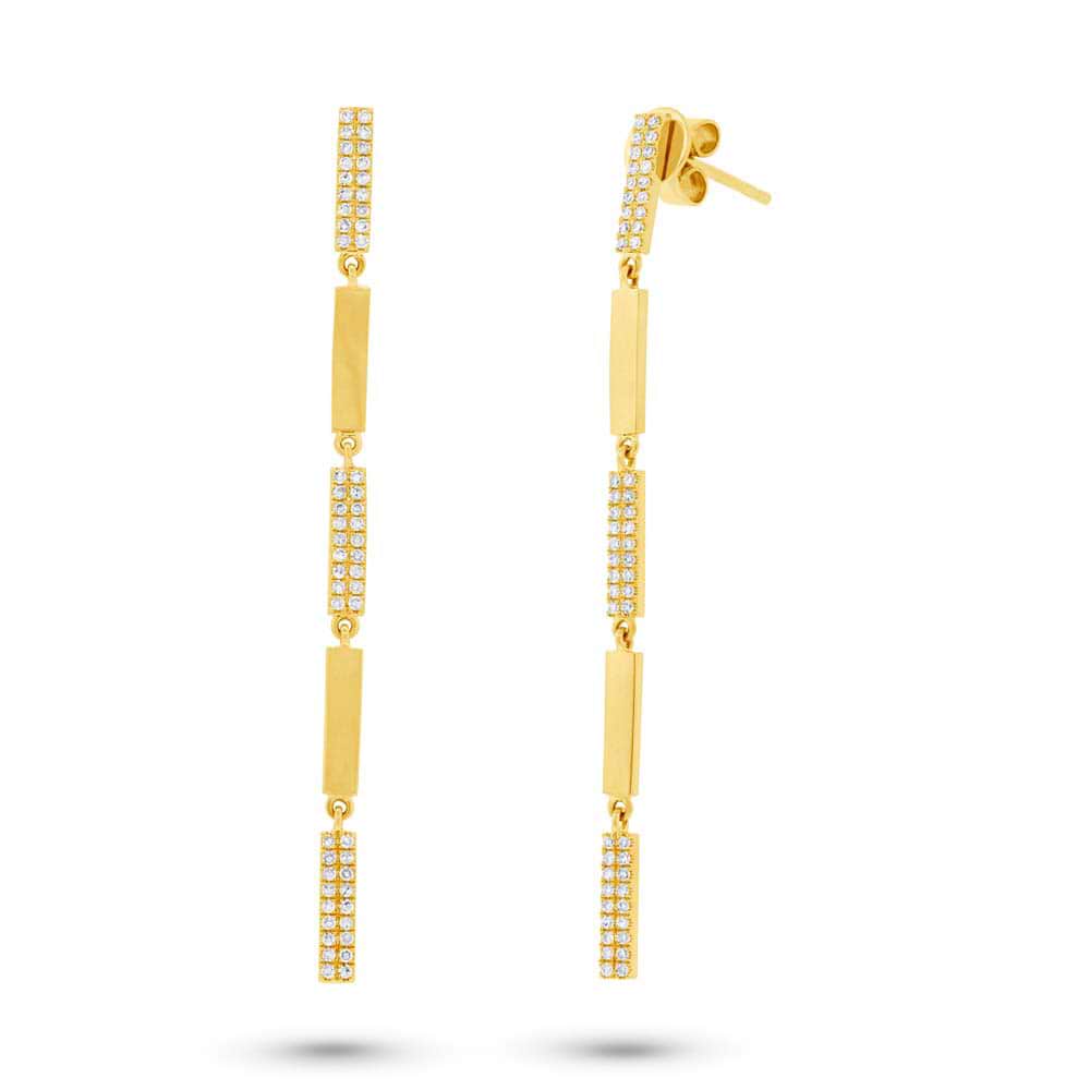 0.30ct 14k Yellow Gold Diamond Earrings