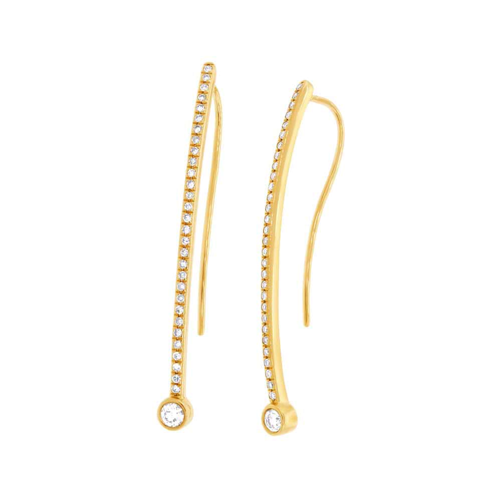 0.29ct 14k Yellow Gold Diamond Earrings