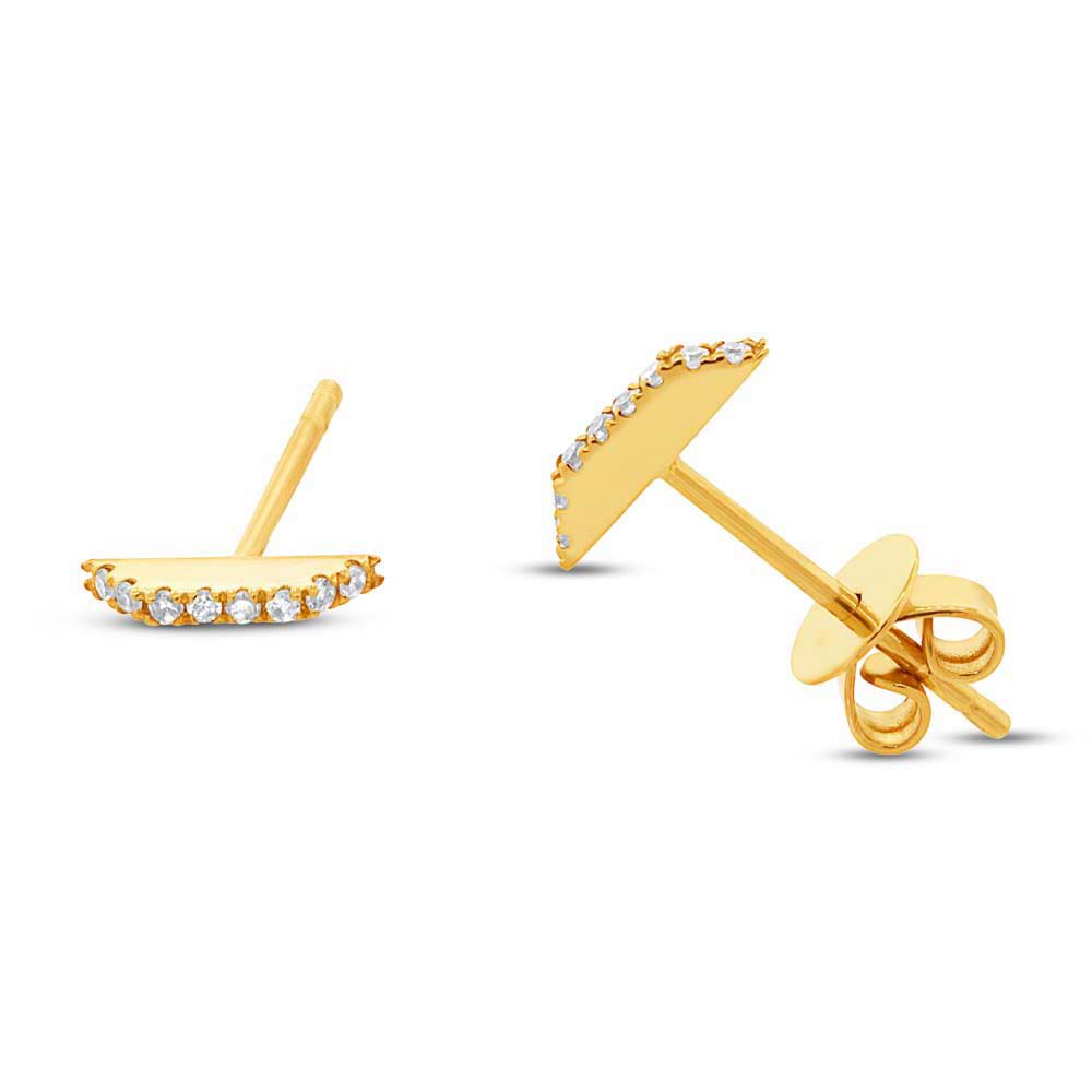 0.06ct 14k Yellow Gold Diamond Earrings