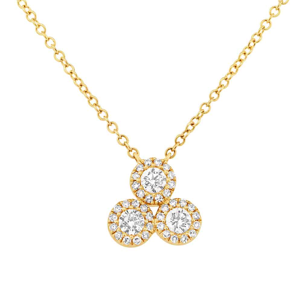 0.23ct 14k Yellow Gold Diamond Necklace