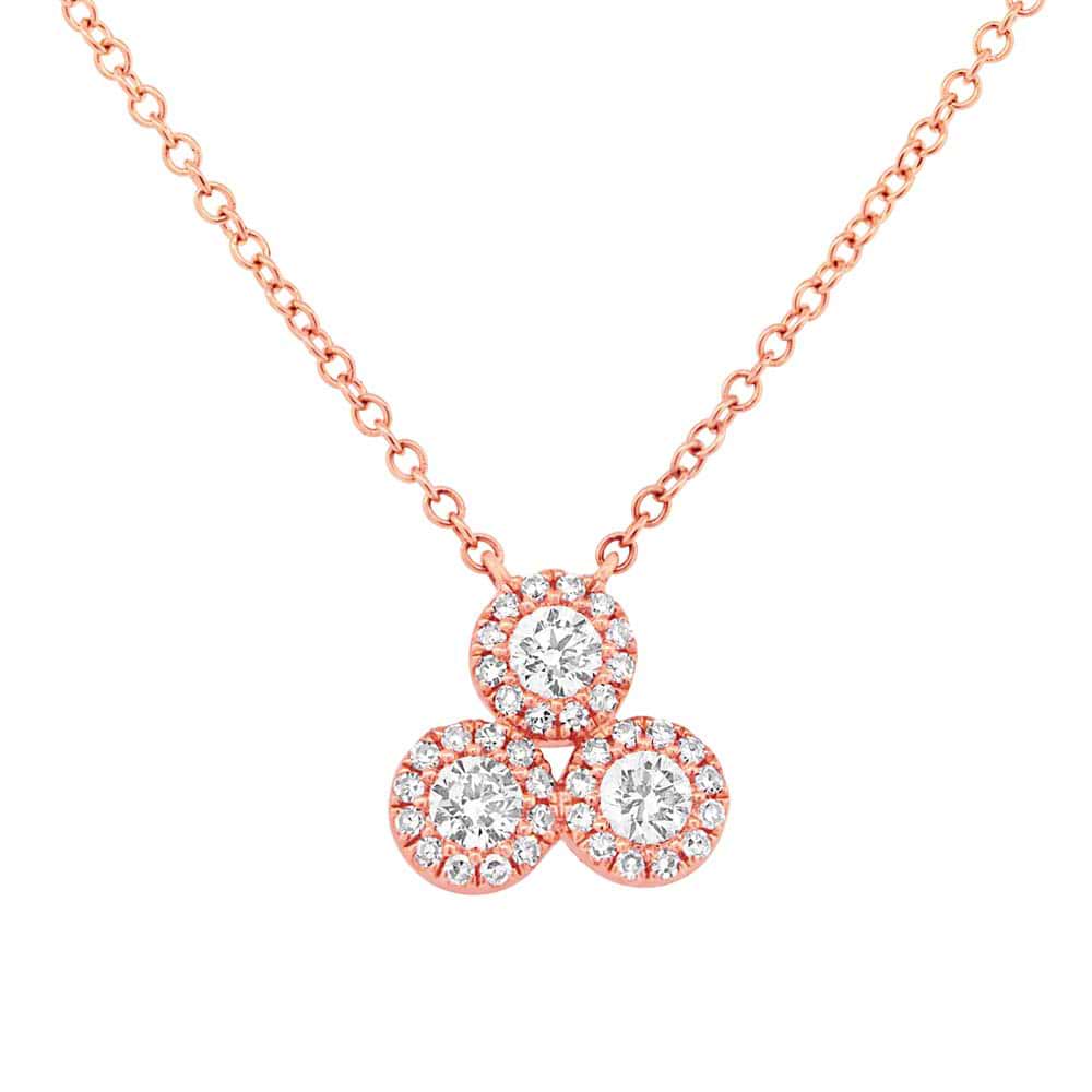 0.23ct 14k Rose Gold Diamond Necklace