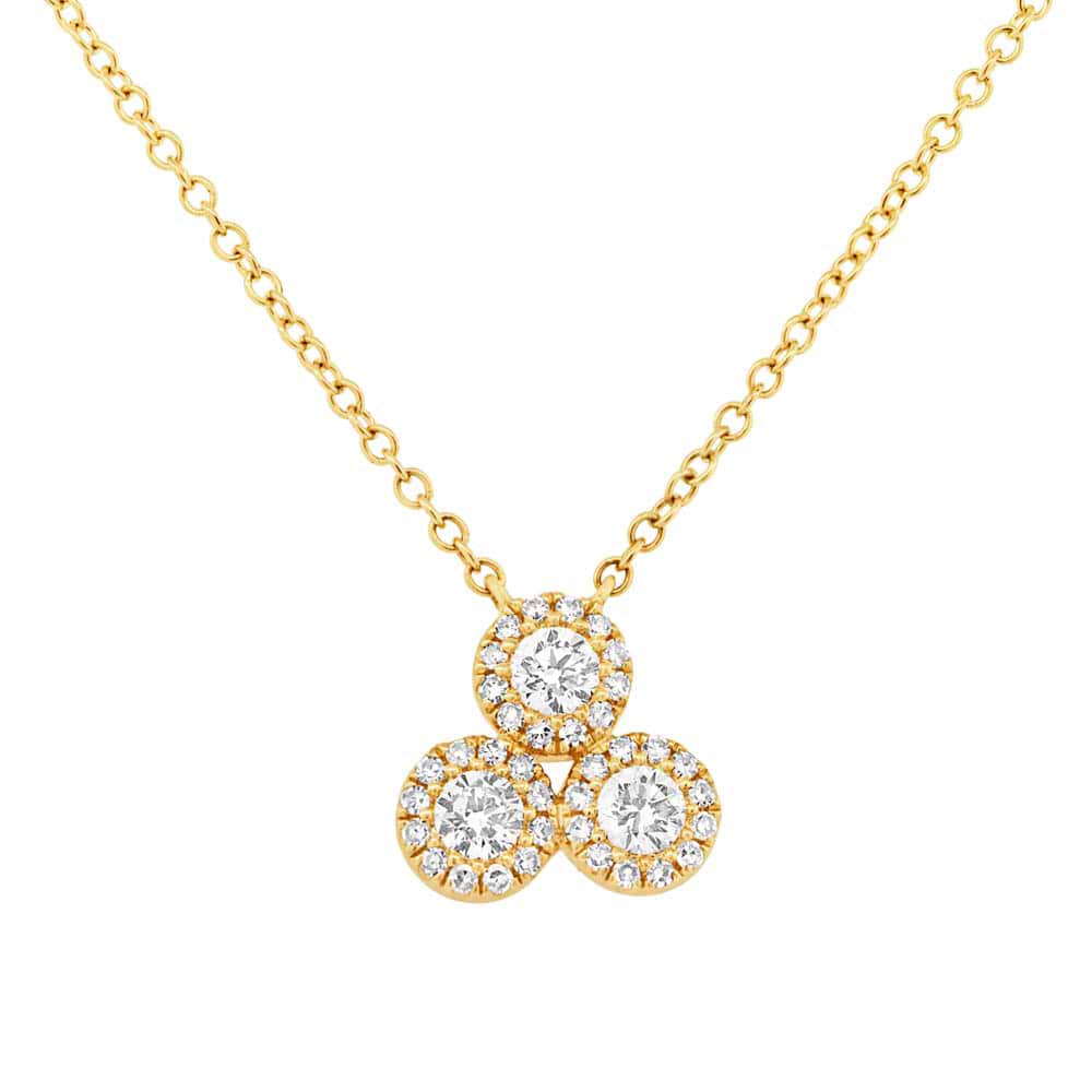 0.34ct 14k Yellow Gold Diamond Necklace