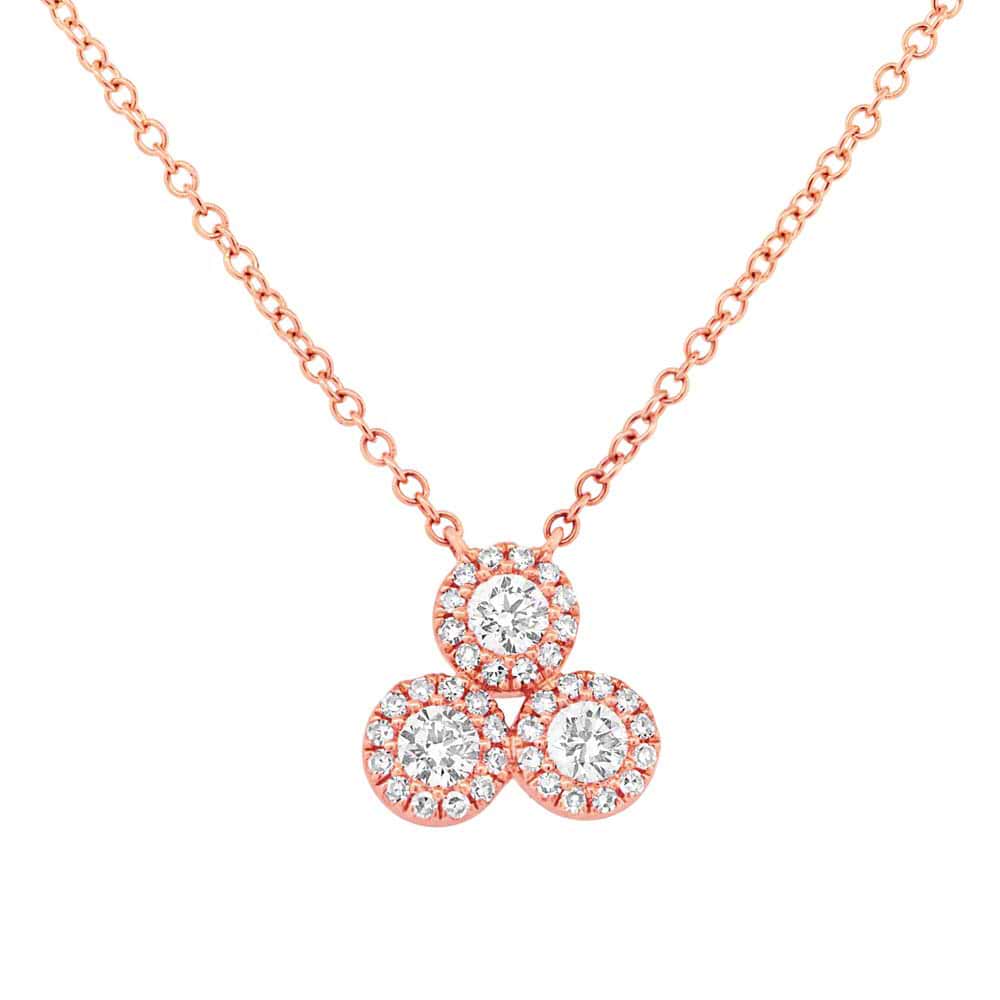 0.34ct 14k Rose Gold Diamond Necklace