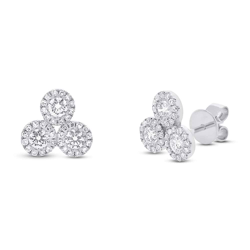 0.68ct 14k White Gold Diamond Earrings