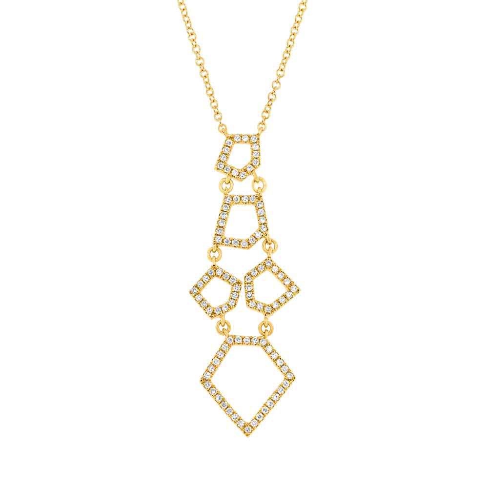 0.28ct 14k Yellow Gold Diamond Necklace