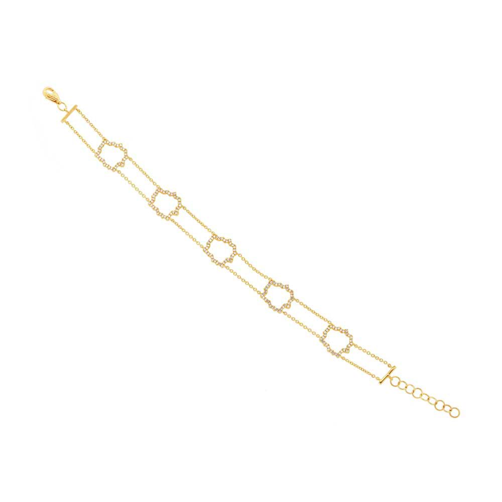 0.43ct 14k Yellow Gold Diamond Bracelet
