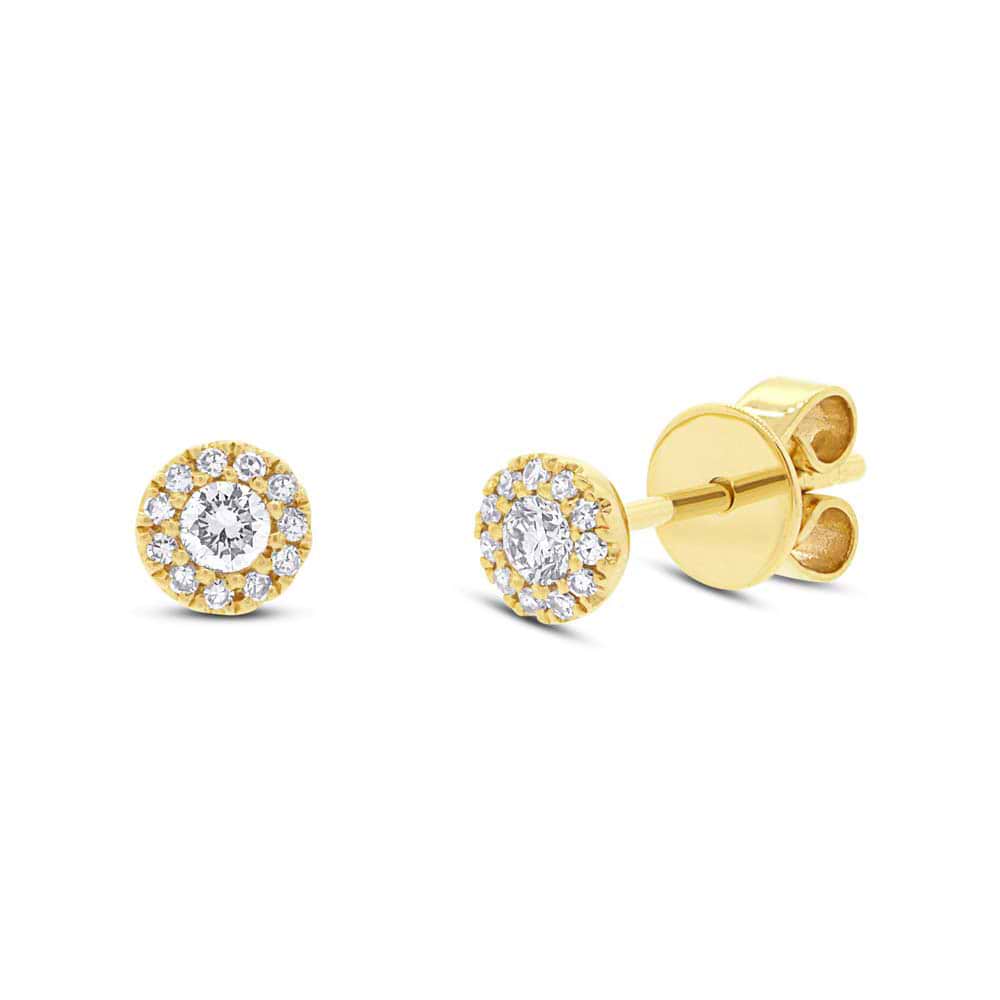 0.17ct 14k Yellow Gold Diamond Stud Earrings