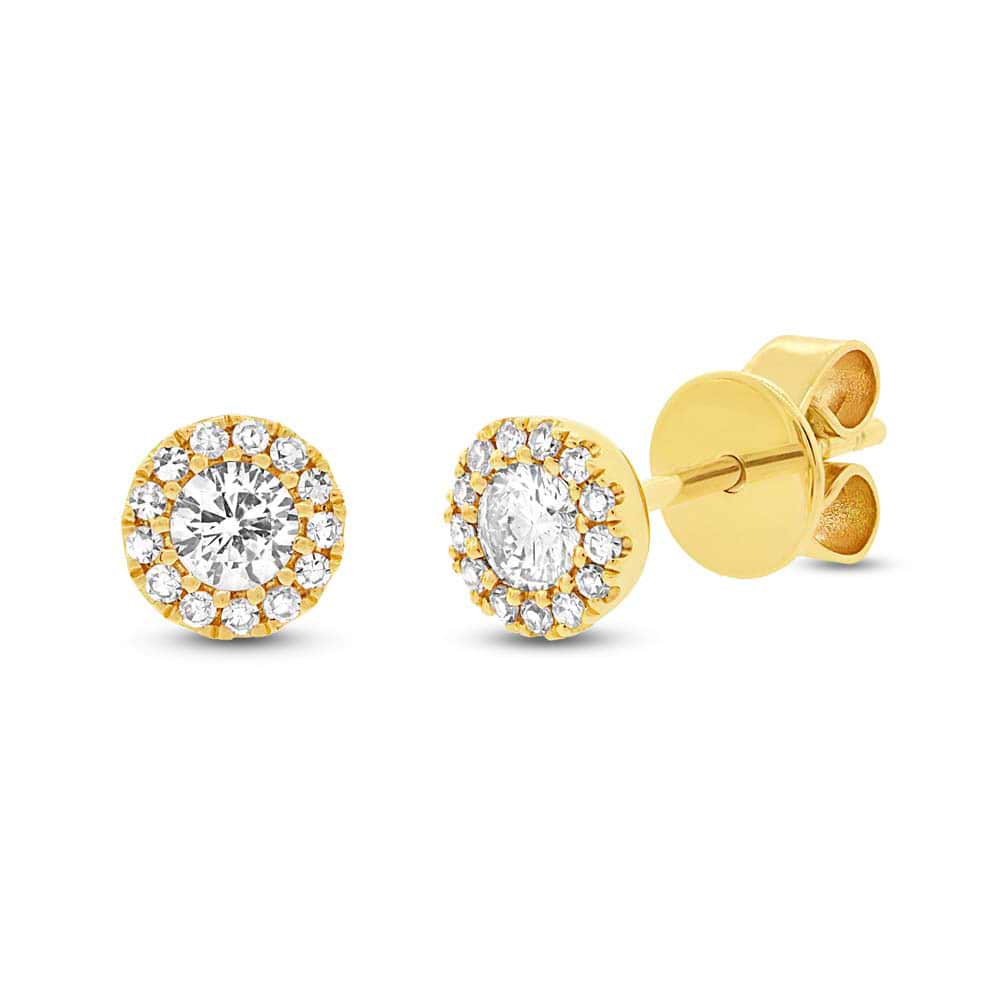 0.29ct 14k Yellow Gold Diamond Stud Earrings