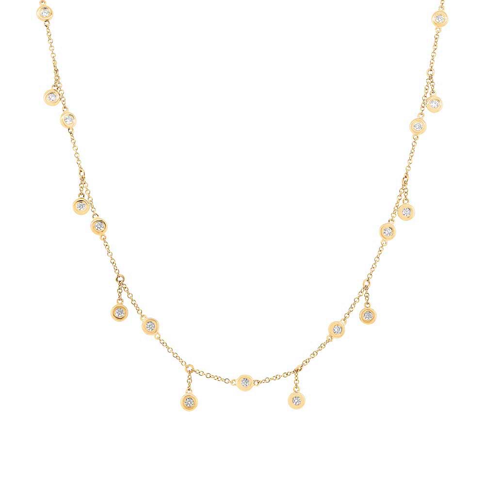 1.85ct 14k Yellow Gold Diamond Necklace