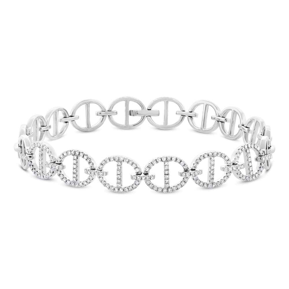 0.57ct 14k White Gold Diamond Lady's Bracelet