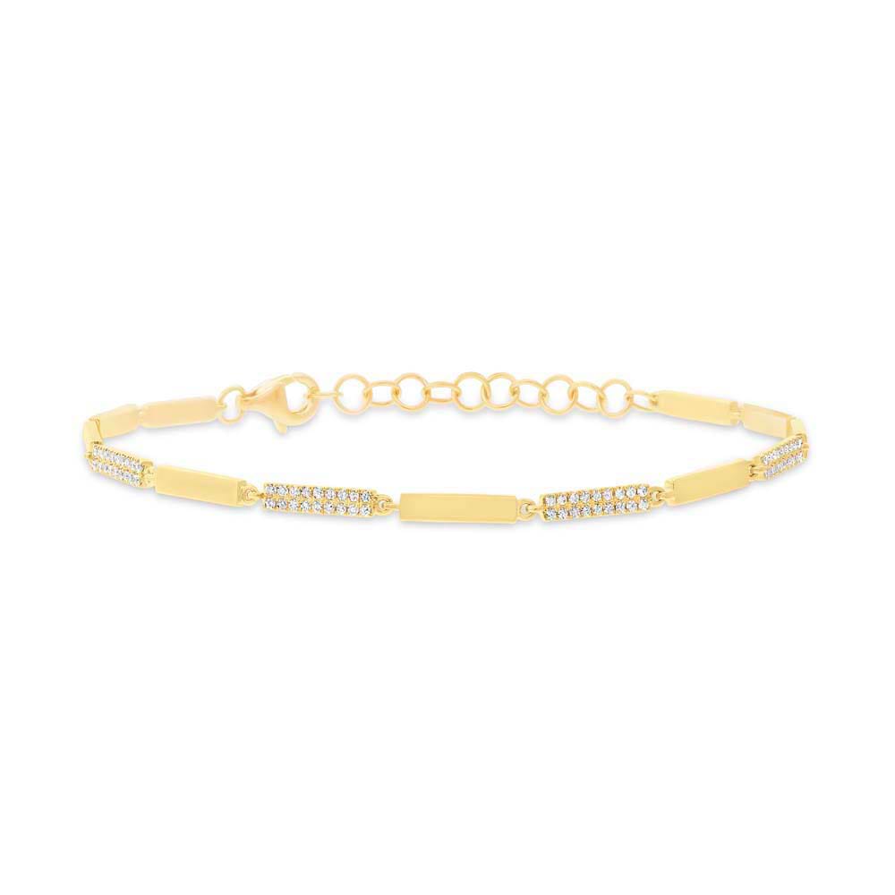 0.29ct14k Yellow Gold Diamond Bracelet