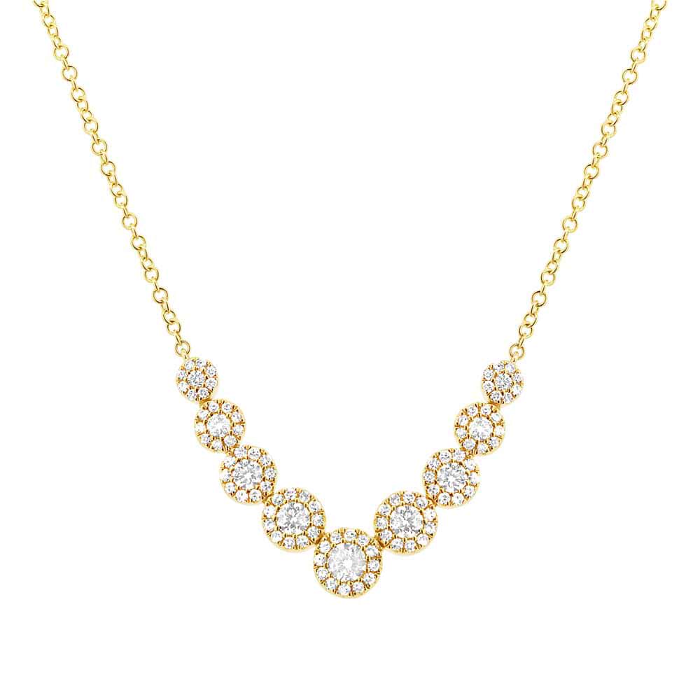 0.56ct 14k Yellow Gold Diamond Lady's Necklace