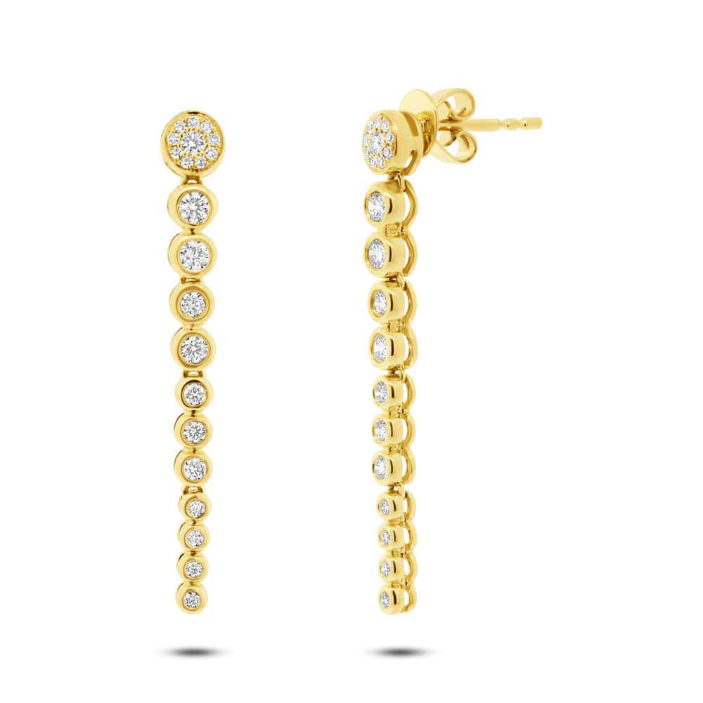 0.52ct 14k Yellow Gold Diamond Earrings