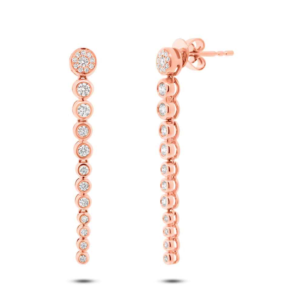 0.52ct 14k Rose Gold Diamond Earrings