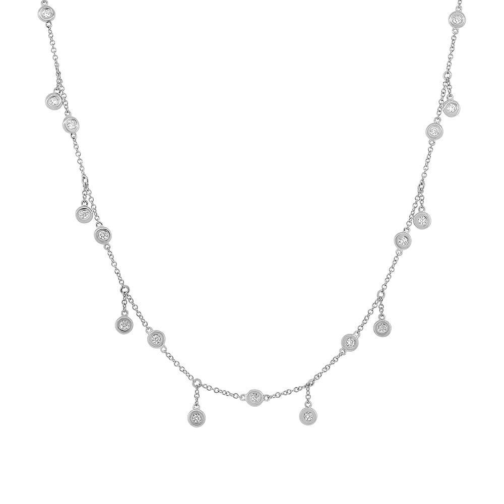0.34ct 14k White Gold Diamond Necklace