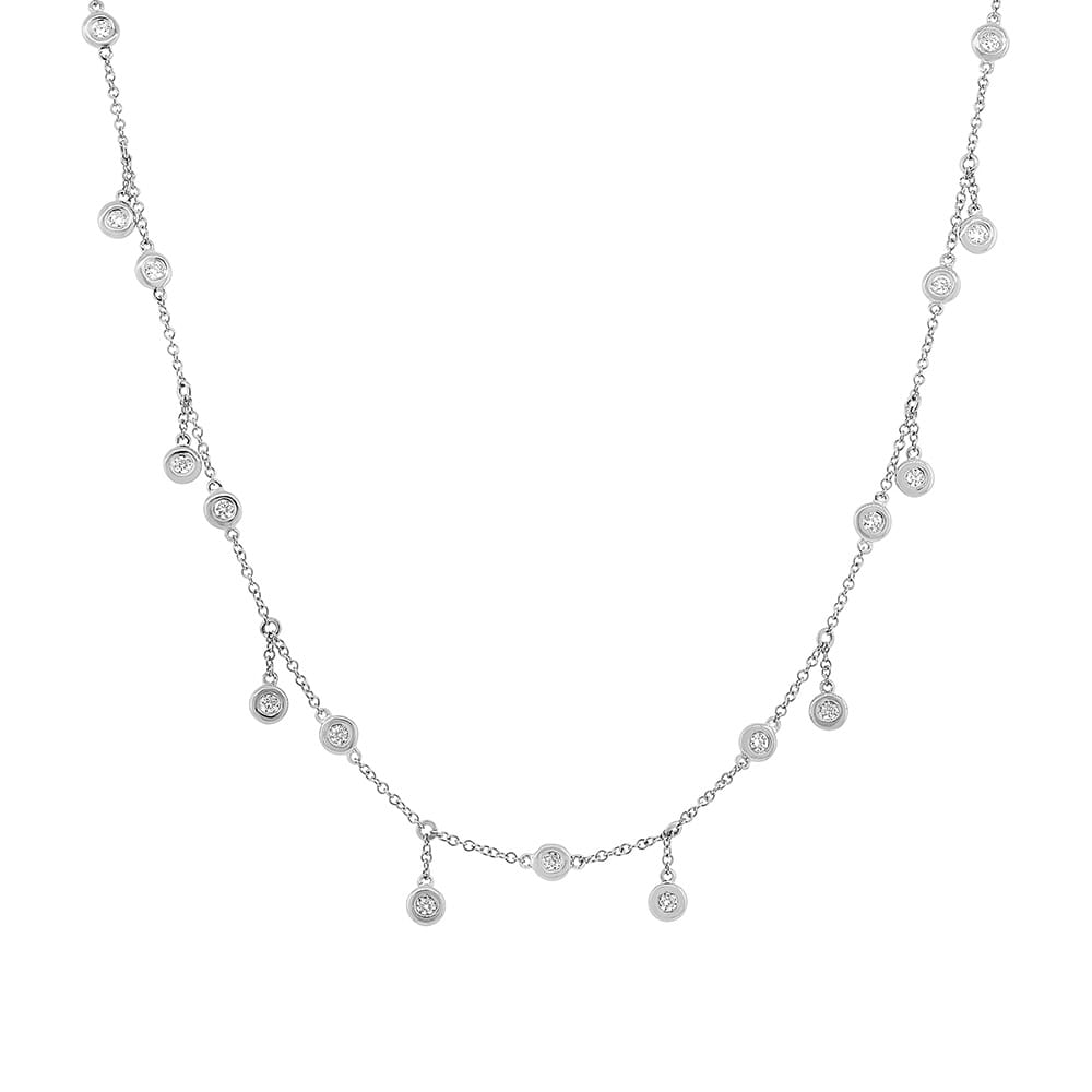 1.85ct 14k White Gold Diamond Necklace