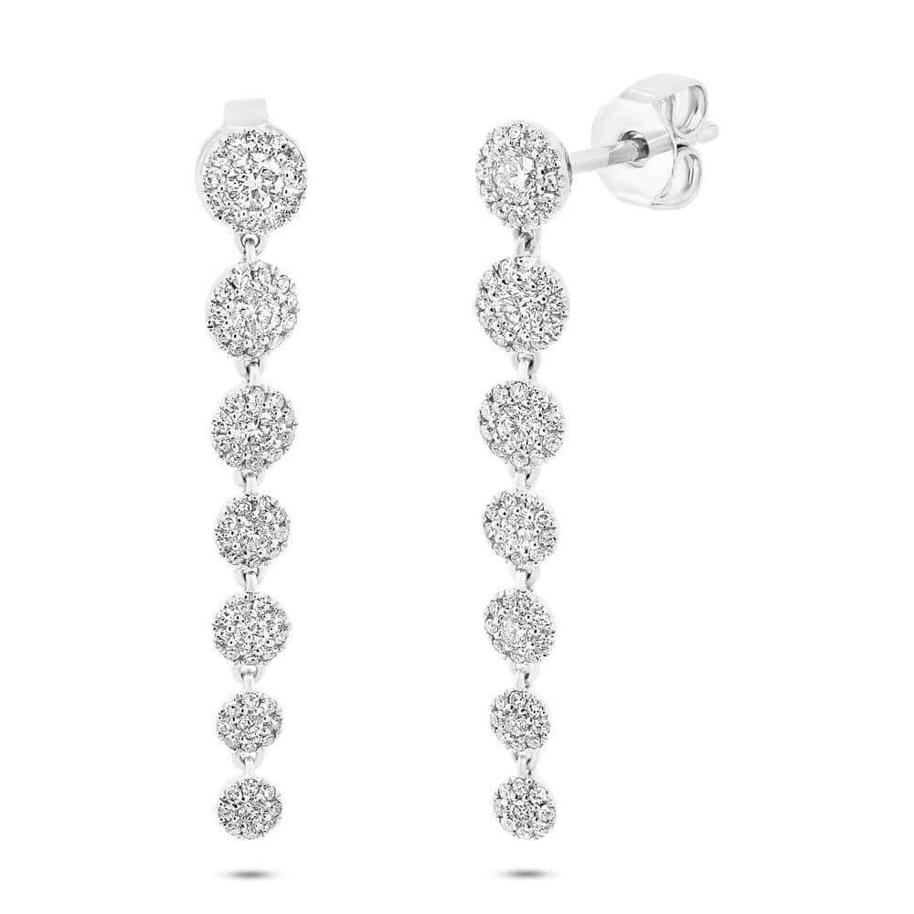 0.80ct 14k White Gold Diamond Earrings