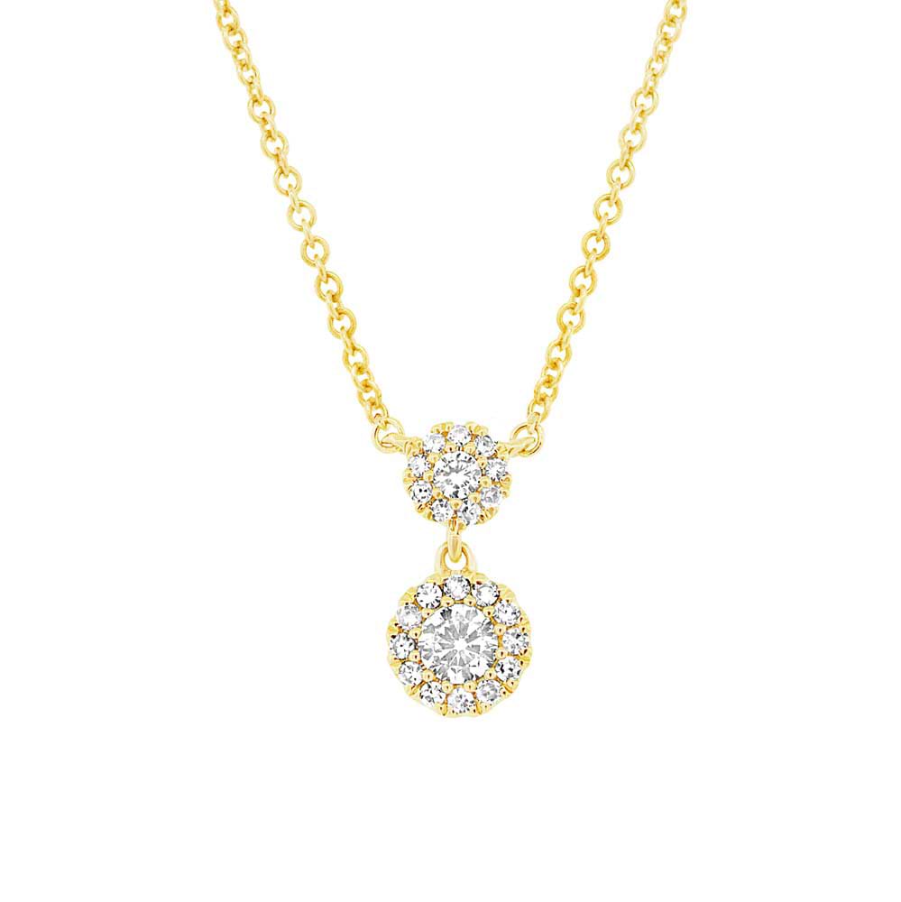 0.15ct 14k Yellow Gold Diamond Necklace