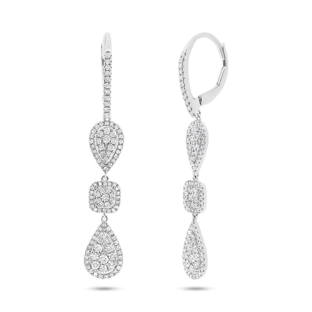 0.99ct 14k White Gold Diamond Earrings